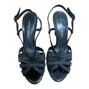 Women’s Antonio Melani Black T Strap  High Stiletto Heels Sz-8.5 M